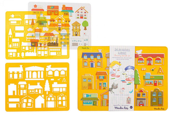 Set di stampini per disegnare La città