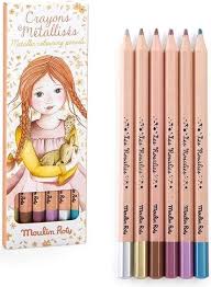 6 crayons métallisés - 6 matite metalizzate