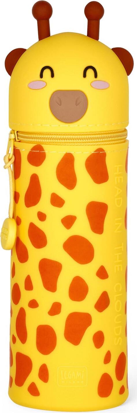 2in1 soft silicone pencil case Giraffe - Astuccio 2 in 1 in silicone Giraffa